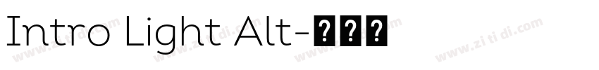 Intro Light Alt字体转换